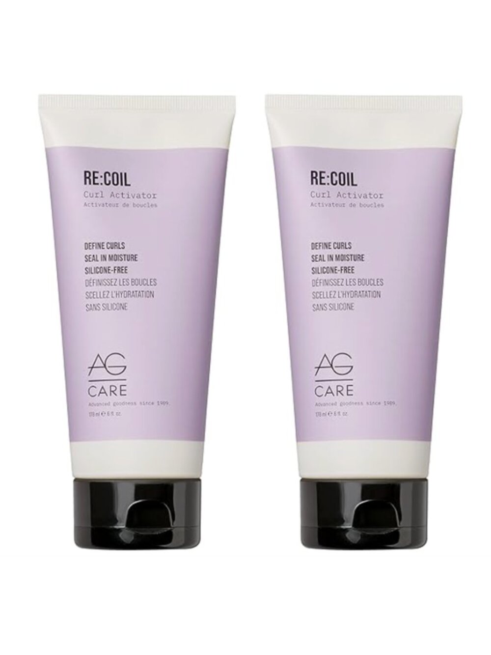 2x NEW AG Care Re:Coil Curl Activator Curl Cream Full Size ReCoil Re Coil Curly